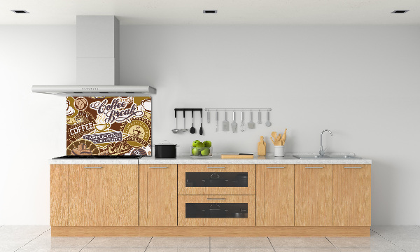 Glazen achterwand keuken Koffiehuis