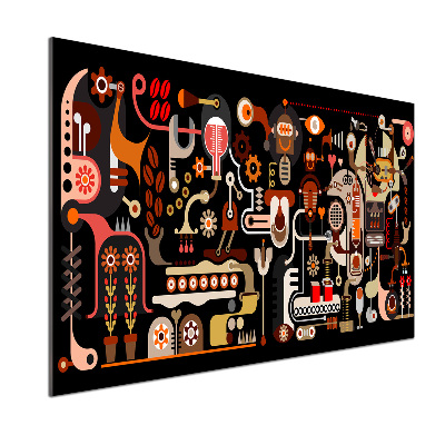 Panel do kuchni Produkcja kawy