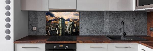 Glazen achterwand keuken Storm boven Warschau