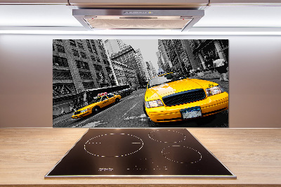 Keuken achterwand New Yorkse taxi's