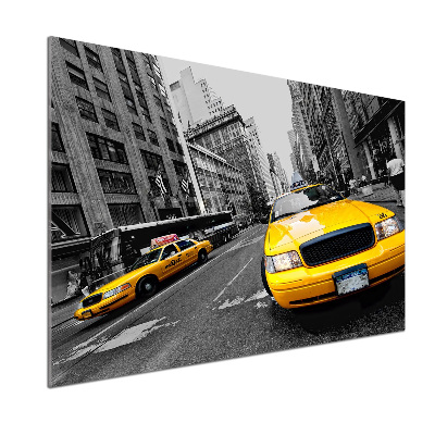 Keuken achterwand New Yorkse taxi's