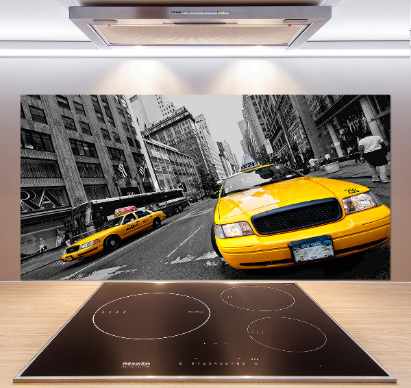 Keuken achterwand New Yorkse taxi's
