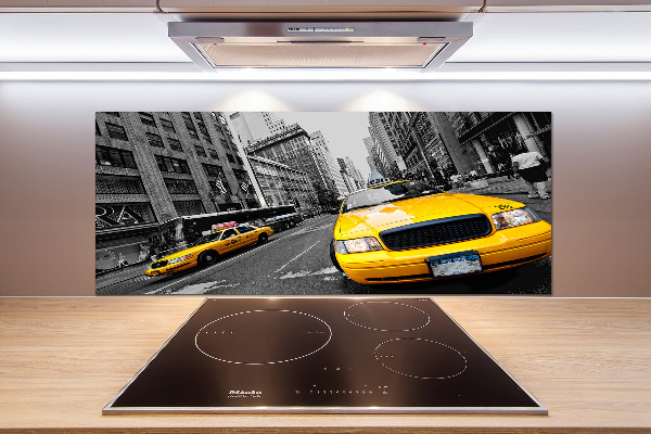 Keuken achterwand New Yorkse taxi's