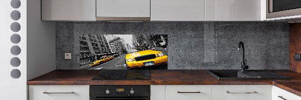 Keuken achterwand New Yorkse taxi's