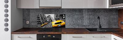 Keuken achterwand New Yorkse taxi's