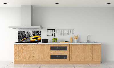 Keuken achterwand New Yorkse taxi's
