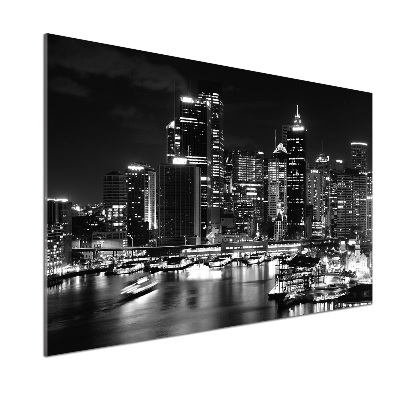 Achterwand keuken Sydney 's nachts