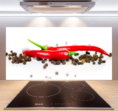 Achterwand keuken Chili en peper