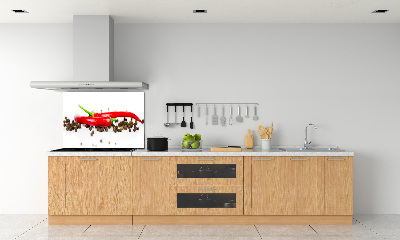 Achterwand keuken Chili en peper