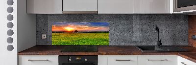 Achterwand keuken Zonsondergangweide