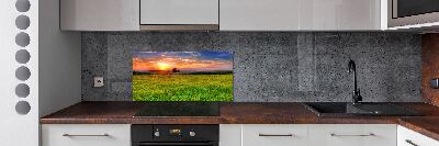 Achterwand keuken Zonsondergangweide