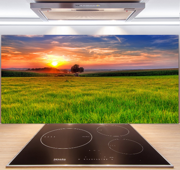 Achterwand keuken Zonsondergangweide