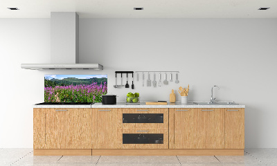 Spatscherm keuken Groene heuvels