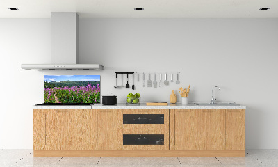 Spatscherm keuken Groene heuvels