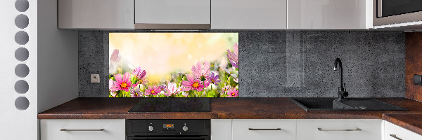 Spatplaat keuken Klaprozen
