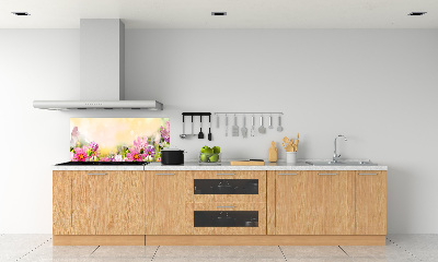 Spatplaat keuken Klaprozen