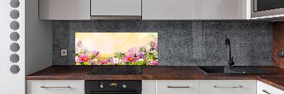 Spatplaat keuken Klaprozen