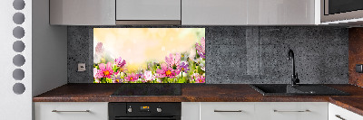 Spatplaat keuken Klaprozen