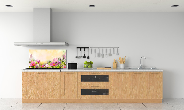 Spatplaat keuken Klaprozen