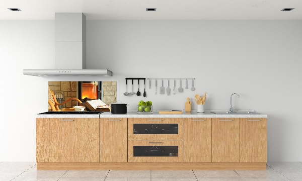 Spatscherm keuken Haard