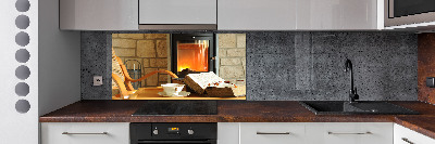 Spatscherm keuken Haard
