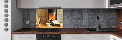 Spatscherm keuken Haard