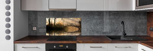 Panel lacobel Stary most jesienią