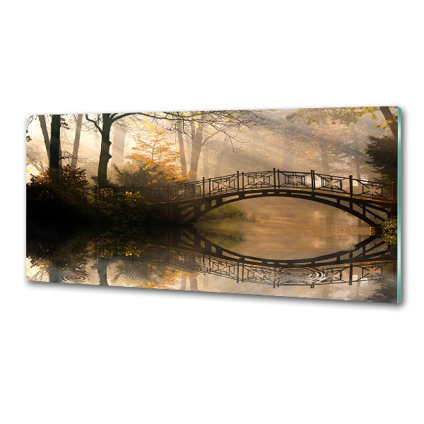 Spatplaat keuken Oude brug in de herfst