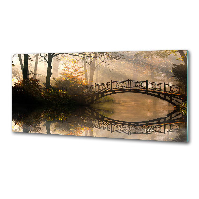 Spatplaat keuken Oude brug in de herfst