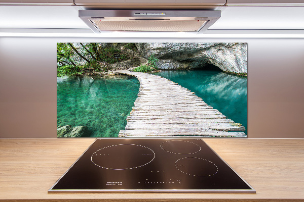 Glazen achterwand keuken Plitvice-meren