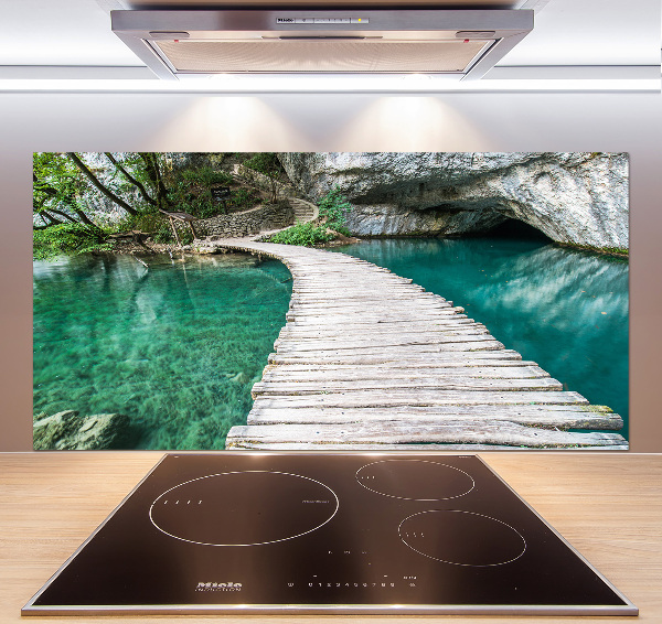 Glazen achterwand keuken Plitvice-meren