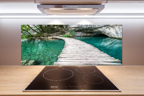 Glazen achterwand keuken Plitvice-meren