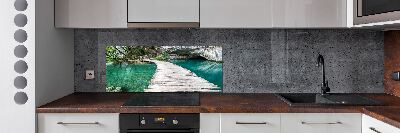 Glazen achterwand keuken Plitvice-meren
