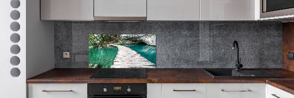 Glazen achterwand keuken Plitvice-meren