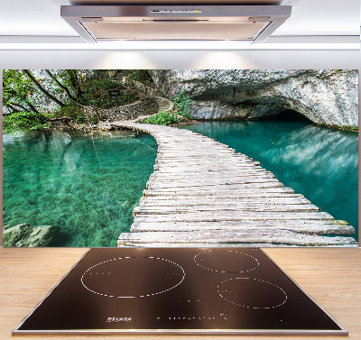 Glazen achterwand keuken Plitvice-meren
