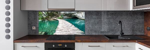 Glazen achterwand keuken Plitvice-meren