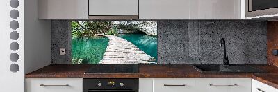 Glazen achterwand keuken Plitvice-meren