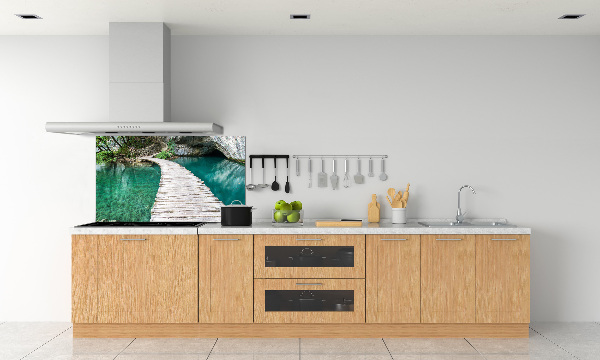 Glazen achterwand keuken Plitvice-meren