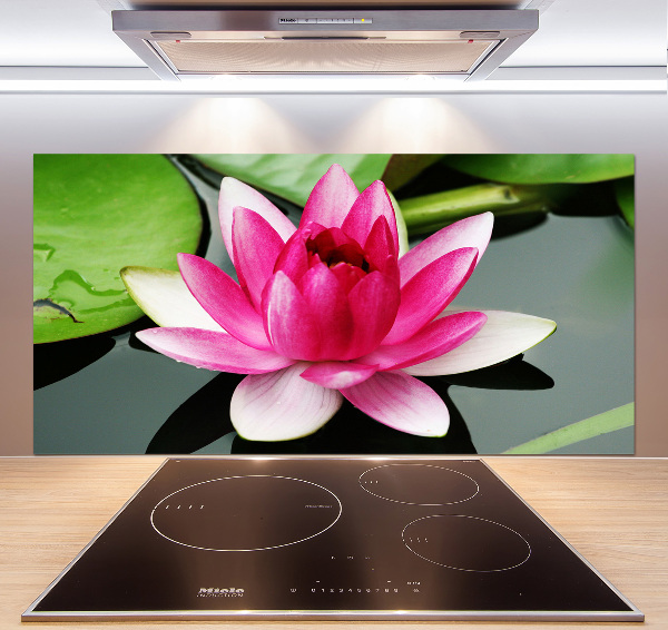 Glazen achterwand keuken Waterlelie