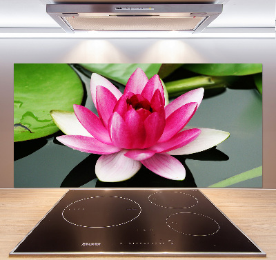 Glazen achterwand keuken Waterlelie
