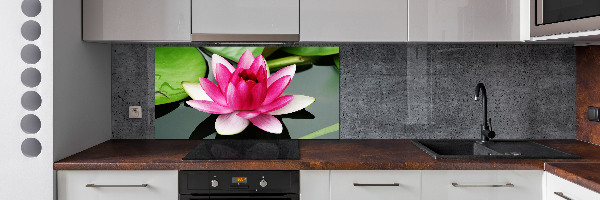 Glazen achterwand keuken Waterlelie