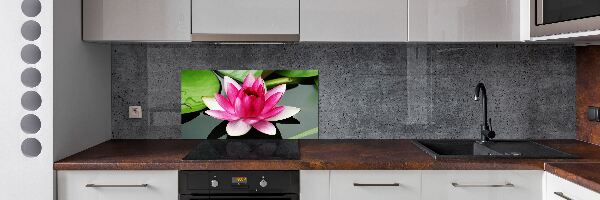 Glazen achterwand keuken Waterlelie