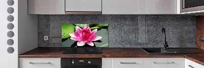 Glazen achterwand keuken Waterlelie