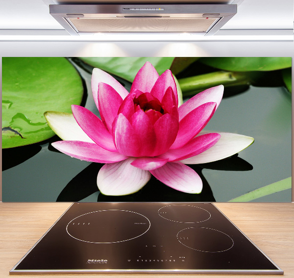 Glazen achterwand keuken Waterlelie