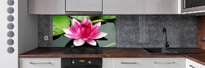 Glazen achterwand keuken Waterlelie
