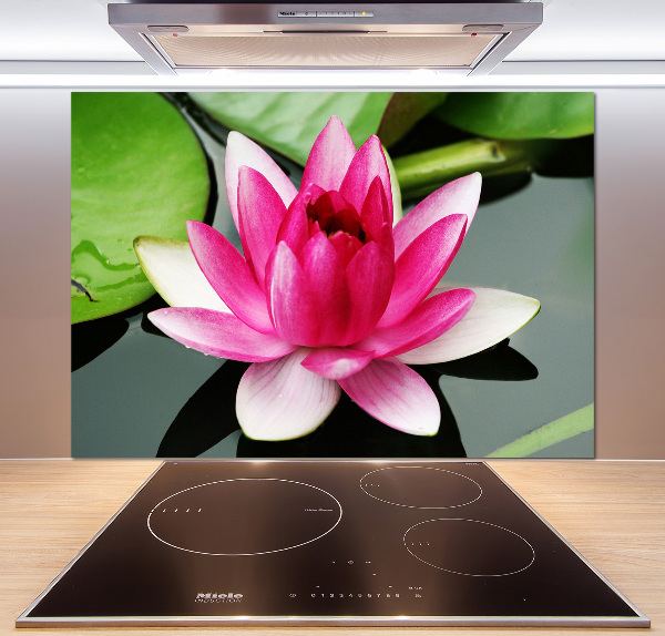 Glazen achterwand keuken Waterlelie