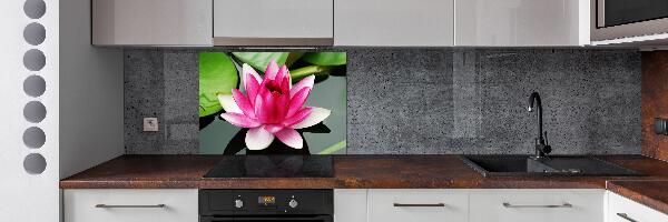Glazen achterwand keuken Waterlelie