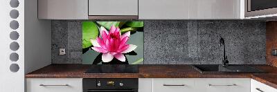 Glazen achterwand keuken Waterlelie