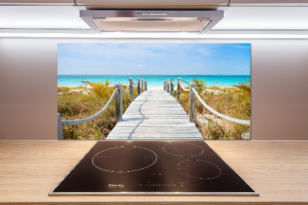Achterwand keuken Pad langs de zee