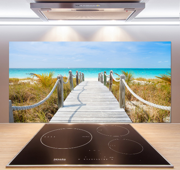 Achterwand keuken Pad langs de zee